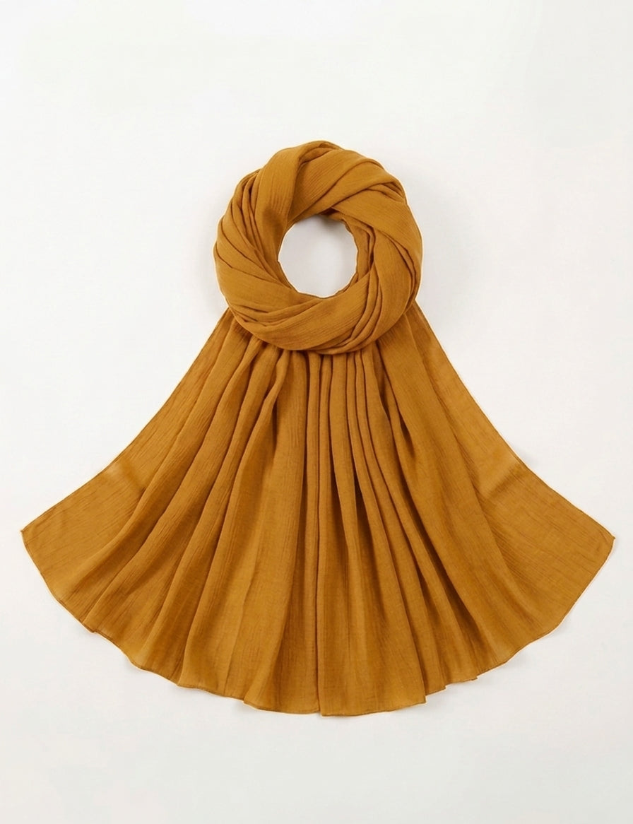 Mustard Yellow Soft Georgette Scarf