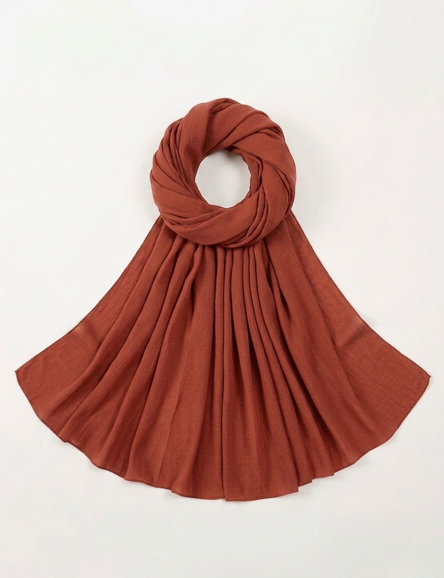 Terracotta Soft Georgette Scarf