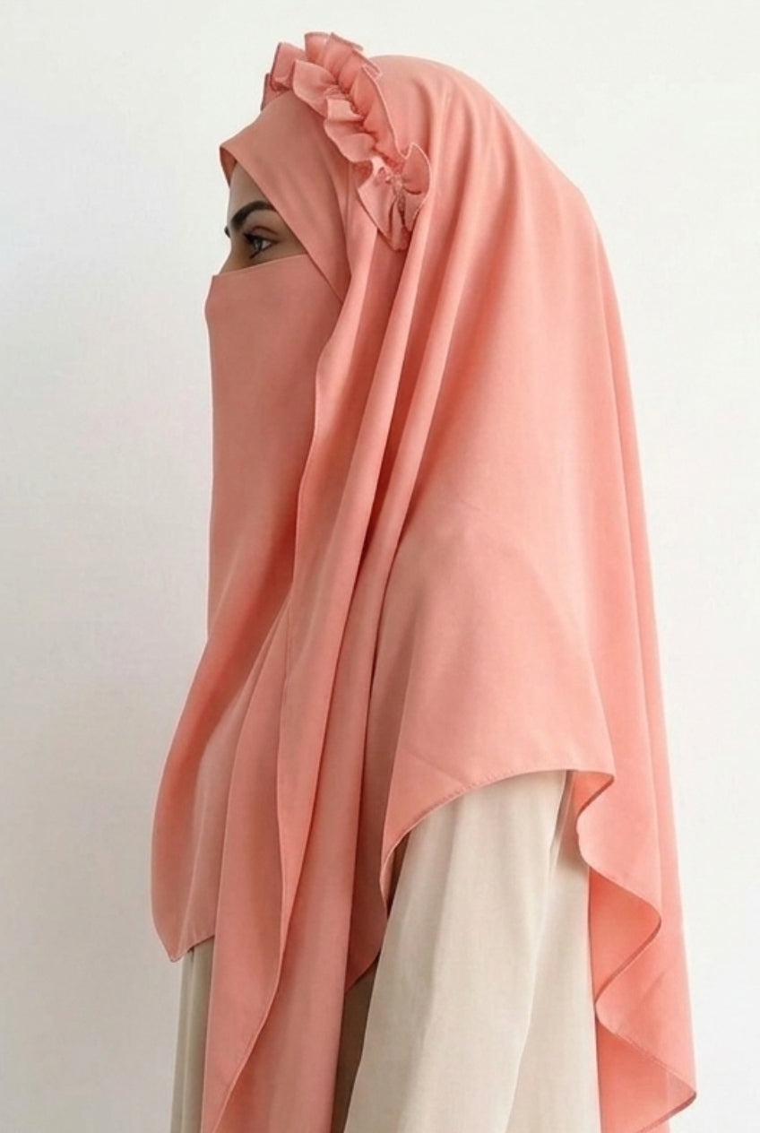 Crown Hijab Peach Pink