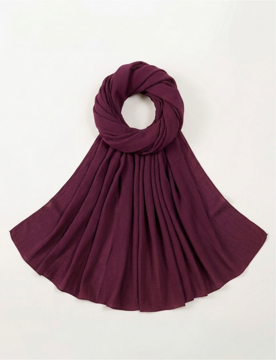Burgundy Soft Georgette Scarf
