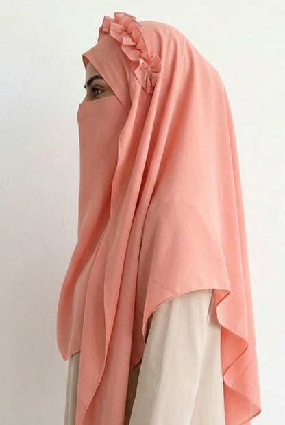 Crown Hijab Peach Pink