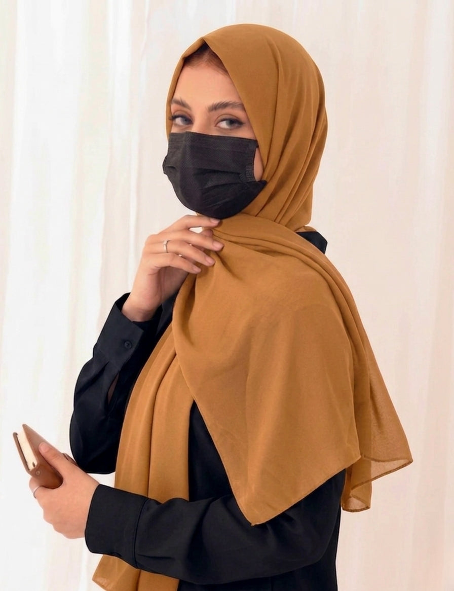 Camel Soft Georgette Scarf