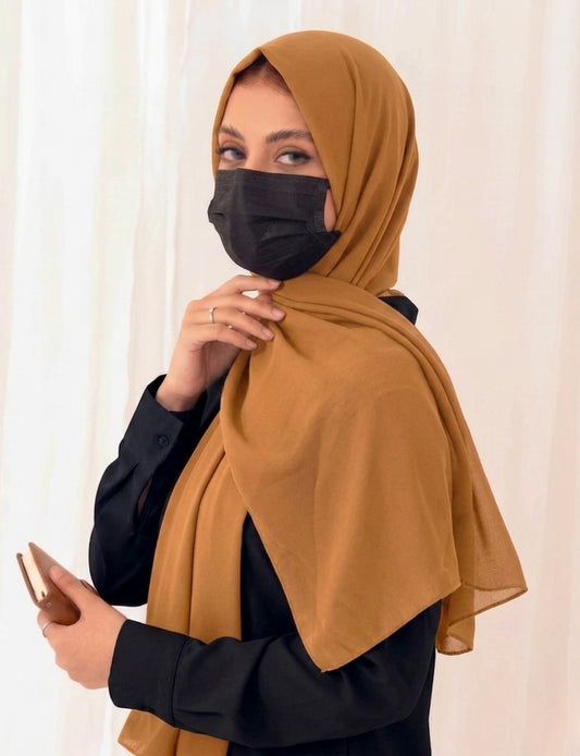 Camel Soft Georgette Scarf