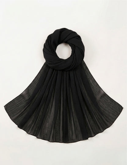 Black Soft Georgette Scarf
