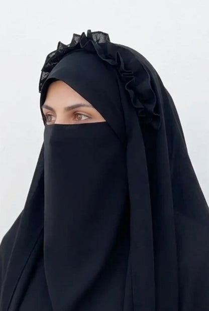Crown Hijab Black