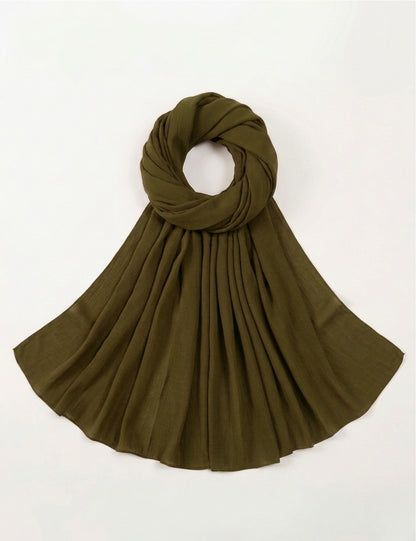 Olive Green Soft Georgette Scarf