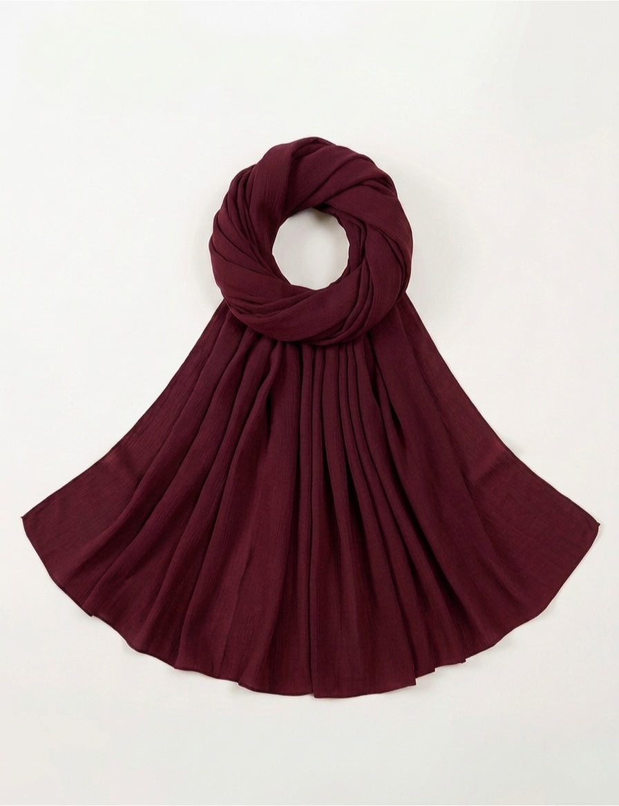 Maroon Soft Georgette Scarf