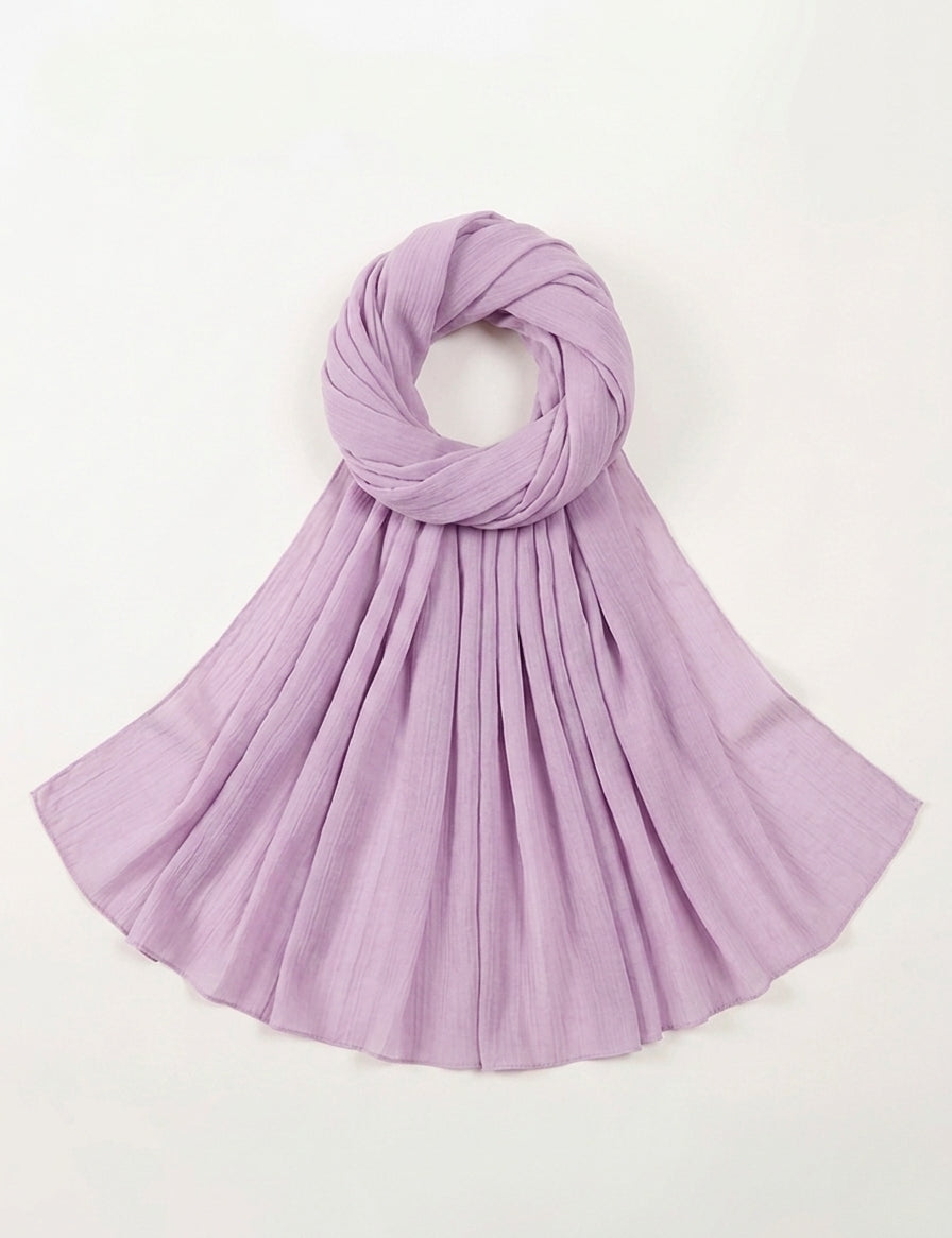 Lilac Pink Soft Georgette Scarf