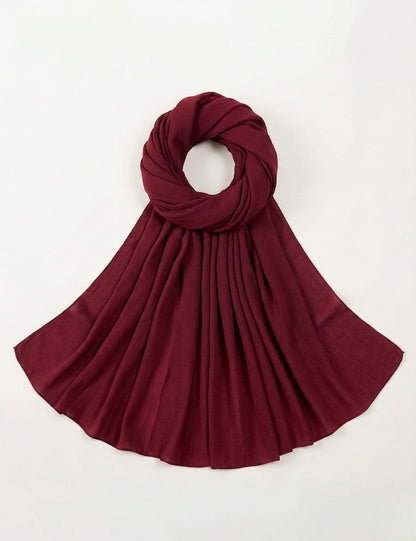 Wine Red Soft Georgette Scarf