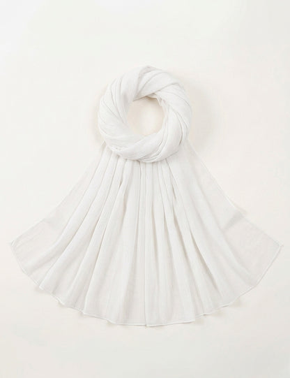 White Soft Georgette Scarf