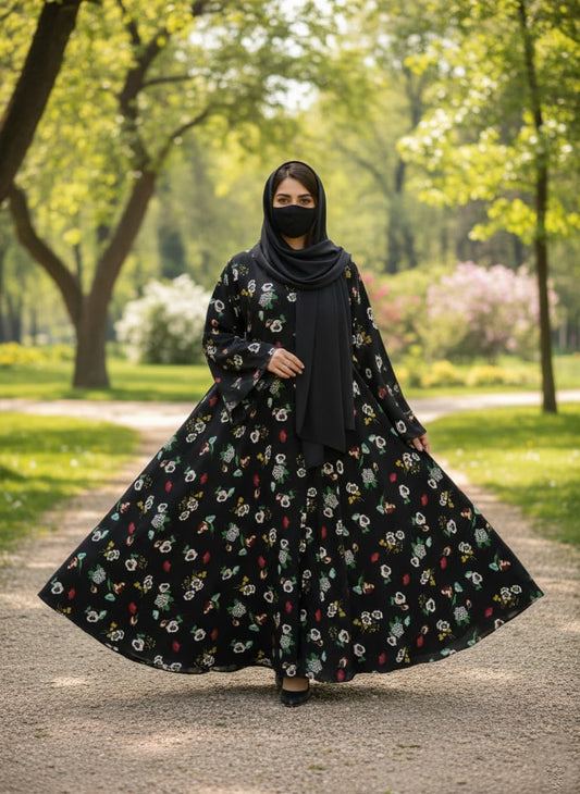 The Amara Floral Print Abaya