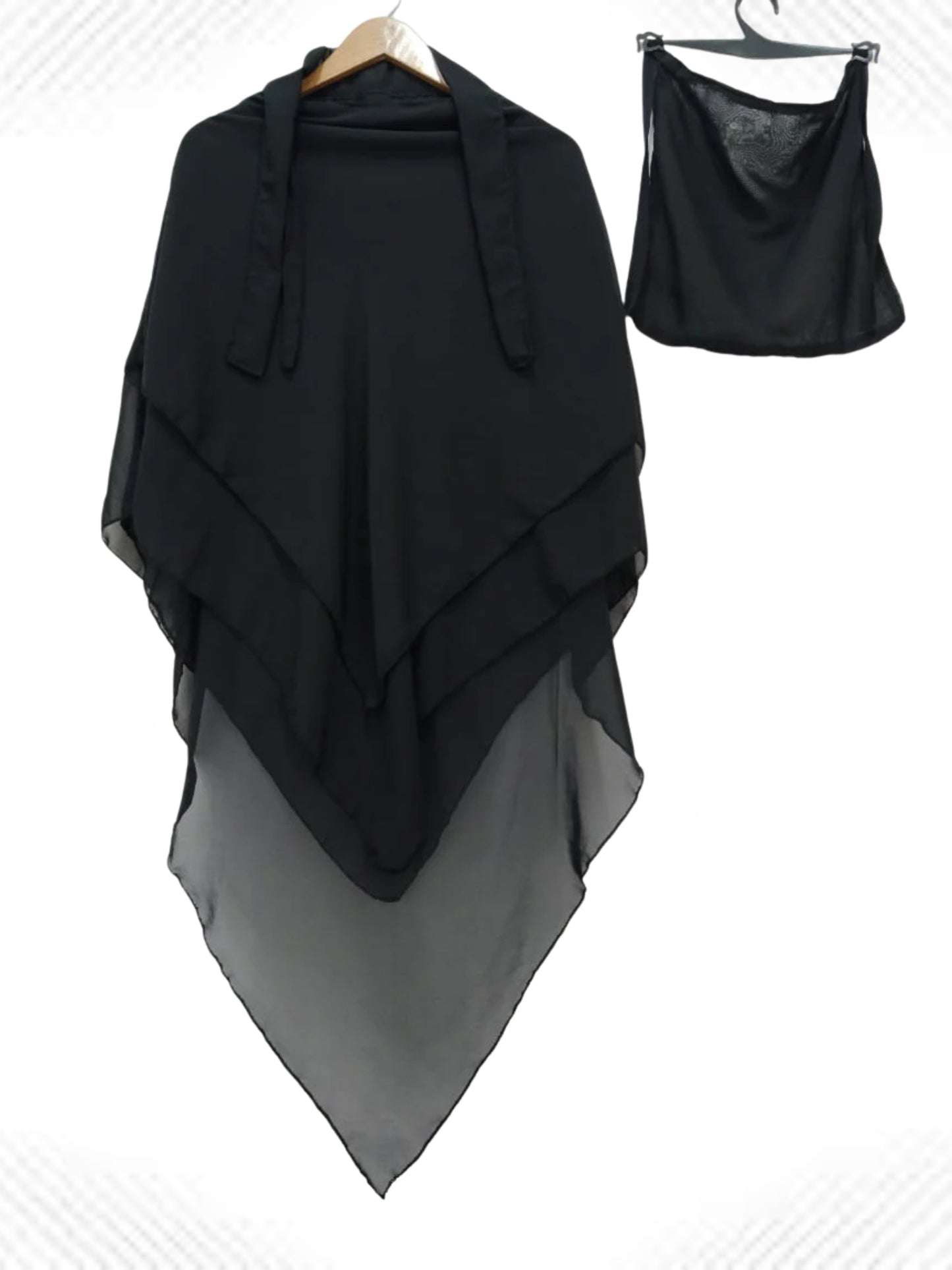 Lunar Black Khimar Hijab
